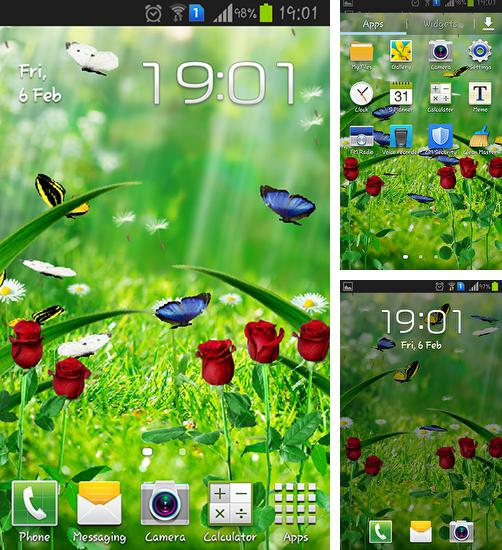 Download live wallpaper Summer garden for Android. Get full version of Android apk livewallpaper Summer garden for tablet and phone.