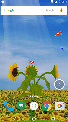 Скриншот Sunflower 3D. Скачать живые обои на Андроид планшеты и телефоны.