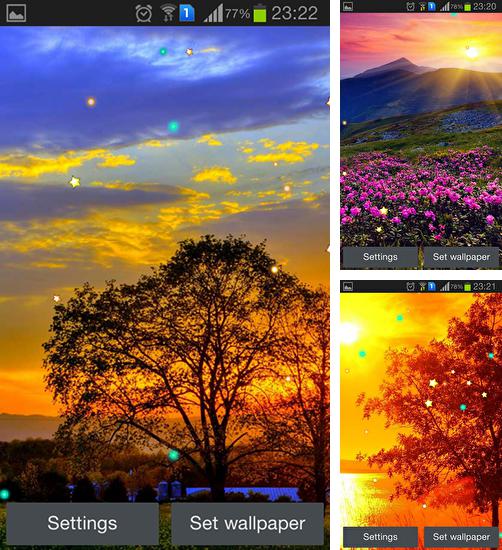 In addition to live wallpaper Planets 3D for Android phones and tablets, you can also download Sunset spring for free.