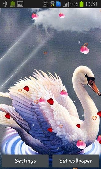 Swans: Love - бесплатно скачать живые обои на Андроид телефон или планшет.