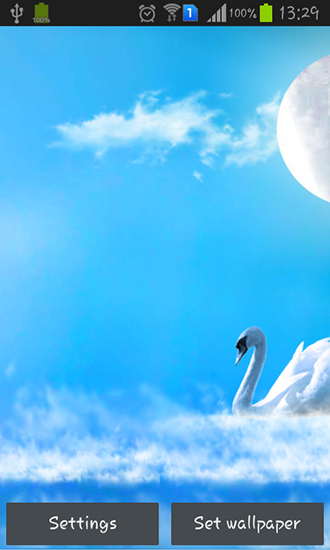 Descarga gratuita fondos de pantalla animados Cisnes enamorados: Brillo para Android. Consigue la versión completa de la aplicación apk de Swans lovers: Glow para tabletas y teléfonos Android.