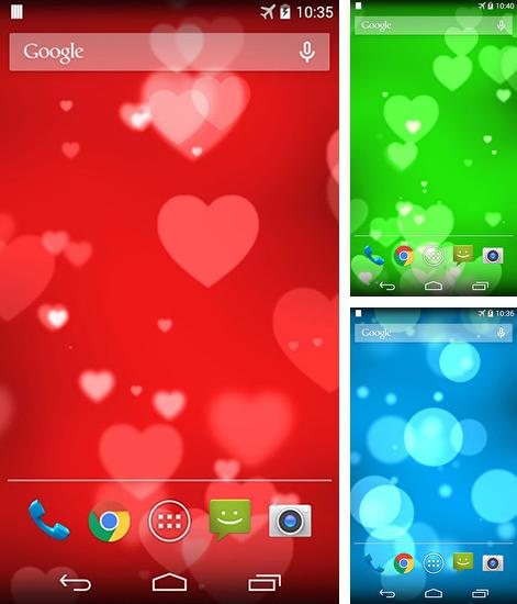 Kostenloses Android-Live Wallpaper Süße Herzen. Vollversion der Android-apk-App Sweetheart für Tablets und Telefone.