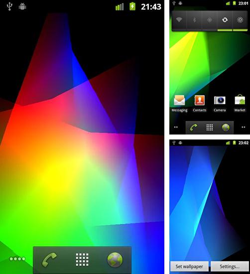 Además de fondo de pantalla animados Delfín azul para teléfonos y tabletas Android, también puedes descargarte gratis Symphony of colors.