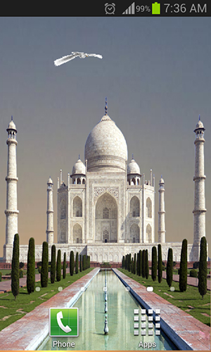Fondos de pantalla animados a Taj Mahal para Android. Descarga gratuita fondos de pantalla animados Taj Mahal.