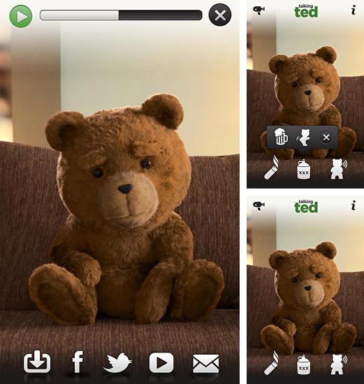 Kostenloses Android-Live Wallpaper Sprechender Ted. Vollversion der Android-apk-App Talking Ted für Tablets und Telefone.