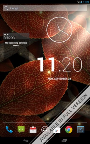 Screenshots of the Tap leaves for Android tablet, phone.