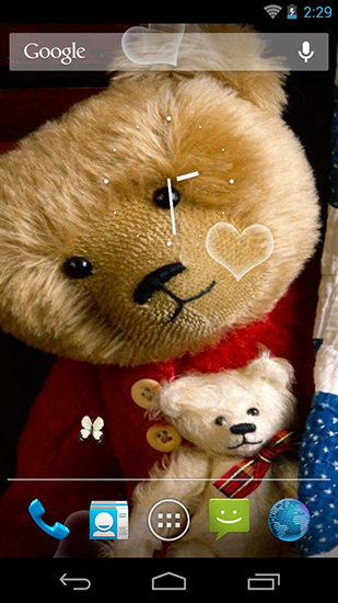 Teddy bear HD für Android spielen. Live Wallpaper Teddybär HD kostenloser Download.