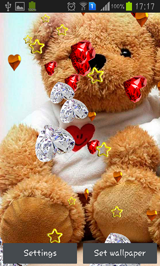 Fondos de pantalla animados a Teddy bear: Love para Android. Descarga gratuita fondos de pantalla animados Oso de peluche: Amor.