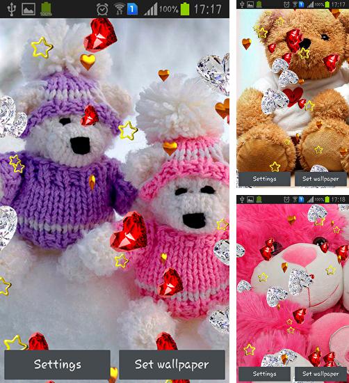 Zusätzlich zum Live Wallpaper Tropische Nächte von Amax LWPS für Android Mobiltelefone und Tablets, können Sie auch Teddy bear: Love, Teddybär: Liebe kostenlos herunterladen.