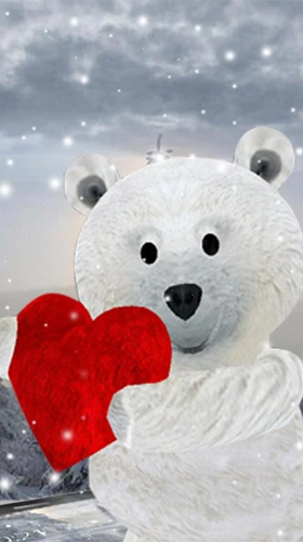 Teddy bear: Love 3D - бесплатно скачать живые обои на Андроид телефон или планшет.