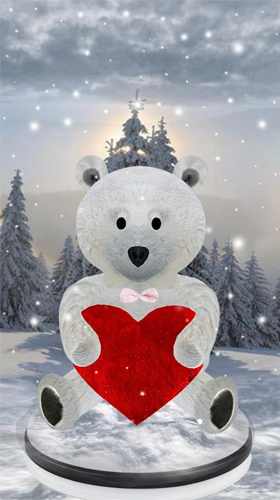 Screenshots of the Teddy bear: Love 3D for Android tablet, phone.