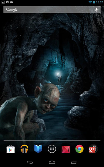 Écrans de The Hobbit pour tablette et téléphone Android.