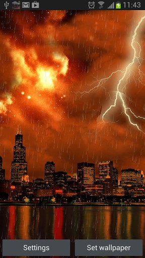 The real thunderstorm HD (Chicago) - безкоштовно скачати живі шпалери на Андроїд телефон або планшет.