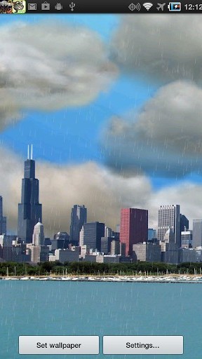 Screenshots of the The real thunderstorm HD (Chicago) for Android tablet, phone.