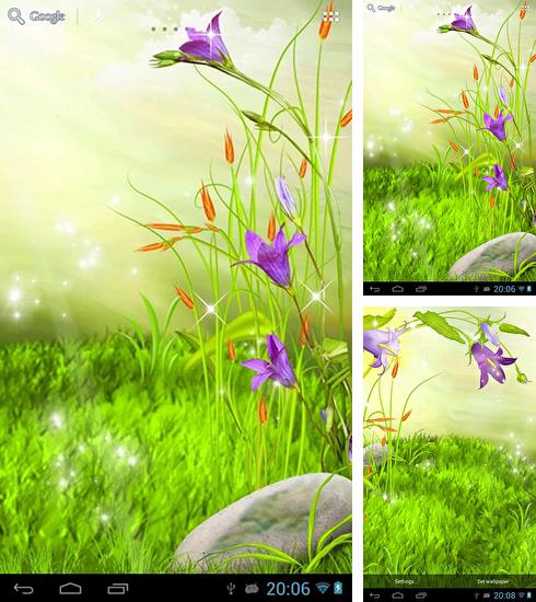 Zusätzlich zum Live Wallpaper Mega Partikel für Android Mobiltelefone und Tablets, können Sie auch The sparkling flowers, Funkelnde Blumen kostenlos herunterladen.