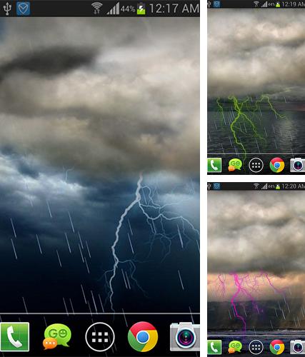 Kostenloses Android-Live Wallpaper Gewitter. Vollversion der Android-apk-App Thunderstorm by live wallpaper HongKong für Tablets und Telefone.