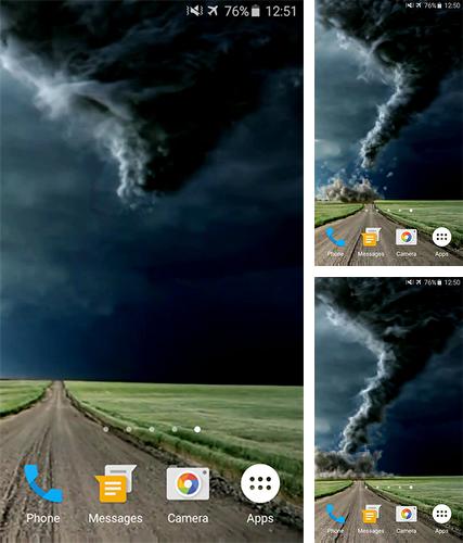 Kostenloses Android-Live Wallpaper Tornado. Vollversion der Android-apk-App Tornado by Video Themes Pro für Tablets und Telefone.