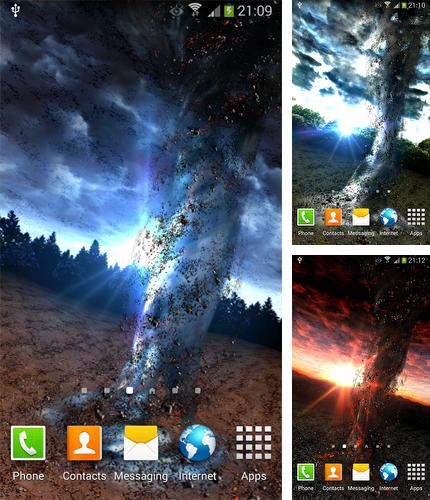 Zusätzlich zum Live Wallpaper Zeichnen im Sand für Android Mobiltelefone und Tablets, können Sie auch Tornado 3D, Tornado 3D kostenlos herunterladen.