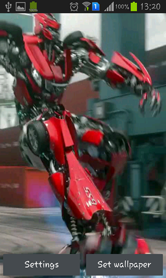 Écrans de Transformers battle pour tablette et téléphone Android.