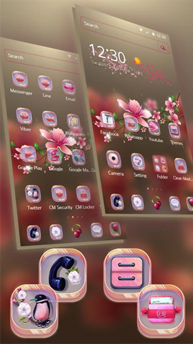 Kostenloses Android-Live Wallpaper Durchsichtige Kirschblüte. Vollversion der Android-apk-App Transparent sakura für Tablets und Telefone.