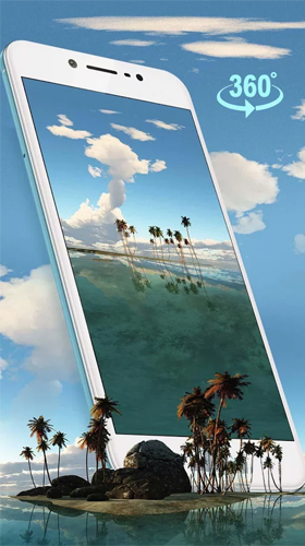 Papeis de parede animados Ilha tropical 3D para Android. Papeis de parede animados Tropical island 3D para download gratuito.