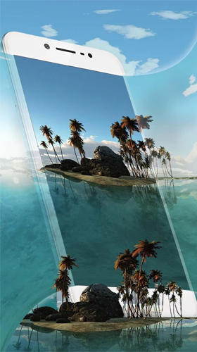Écrans de Tropical island 3D pour tablette et téléphone Android.