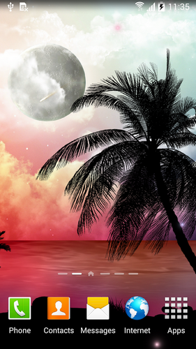 Télécharger le fond d'écran animé gratuit Nuit tropicale . Obtenir la version complète app apk Android Tropical night pour tablette et téléphone.