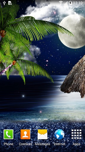 Fondos de pantalla animados a Tropical night by Amax LWPS para Android. Descarga gratuita fondos de pantalla animados Noche tropical.