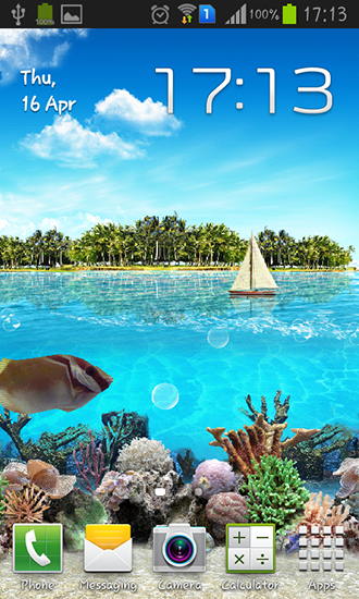 Papeis de parede animados Oceano Tropical  para Android. Papeis de parede animados Tropical ocean para download gratuito.