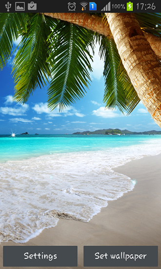 Tropical beach - безкоштовно скачати живі шпалери на Андроїд телефон або планшет.
