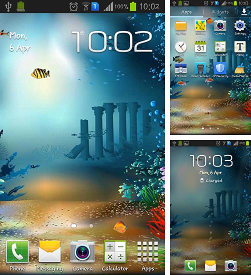 Kostenloses Android-Live Wallpaper Unterwasserwelt. Vollversion der Android-apk-App Underwater world für Tablets und Telefone.