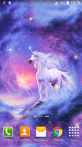 Unicorn by Cute Live Wallpapers And Backgrounds - скріншот живих шпалер для Android.
