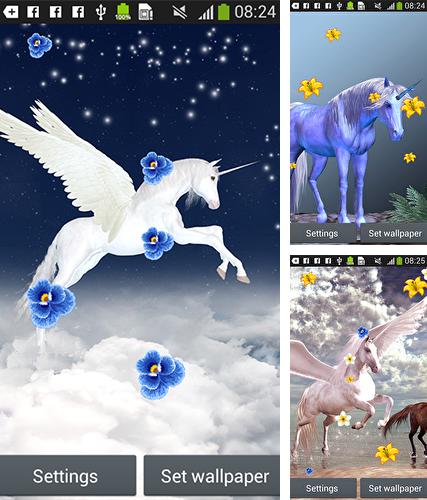 Kostenloses Android-Live Wallpaper Einhorn. Vollversion der Android-apk-App Unicorn by Latest Live Wallpapers für Tablets und Telefone.