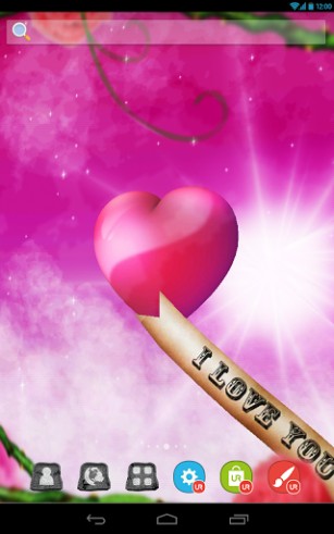 Fondos de pantalla animados a UR: 3D love heart para Android. Descarga gratuita fondos de pantalla animados Corazones enamorados 3D.