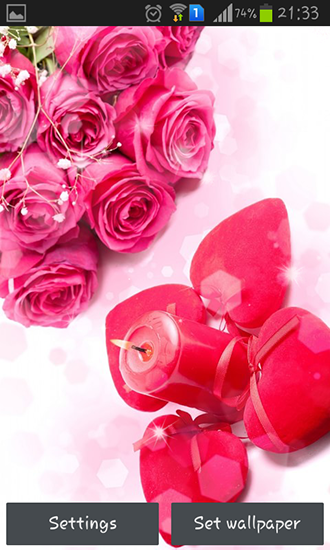 Fondos de pantalla animados a Valentine's Day para Android. Descarga gratuita fondos de pantalla animados Día de San Valentín.