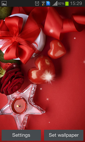 Screenshots of the Valentine's Day by Hq awesome live wallpaper for Android tablet, phone.