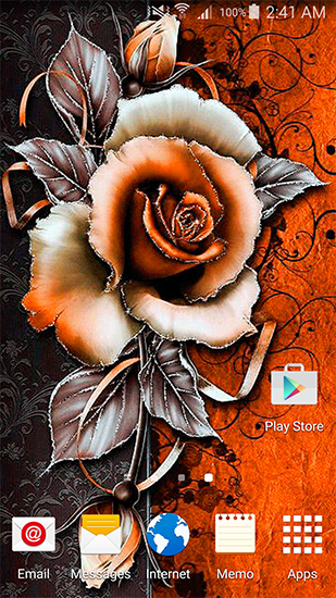 Vintage flower - бесплатно скачать живые обои на Андроид телефон или планшет.