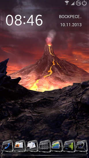 Papeis de parede animados Vulcão 3D para Android. Papeis de parede animados Volcano 3D para download gratuito.