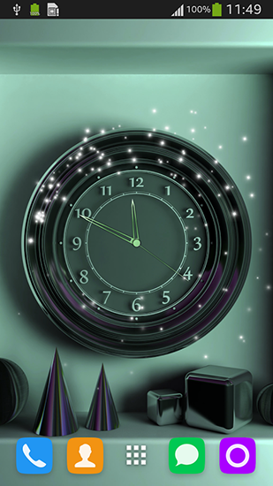 Wall clock - скриншоты живых обоев для Android.