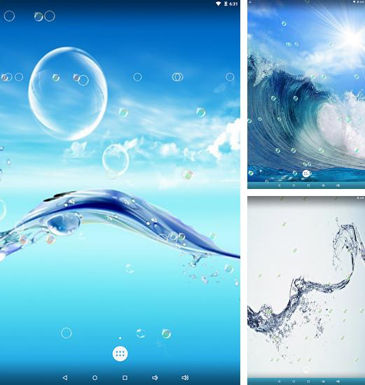 Додатково до живої шпалери Пейзаж: Застібка-блискавка для Android телефонів та планшетів, Ви можете також безкоштовно скачати Water bubble.