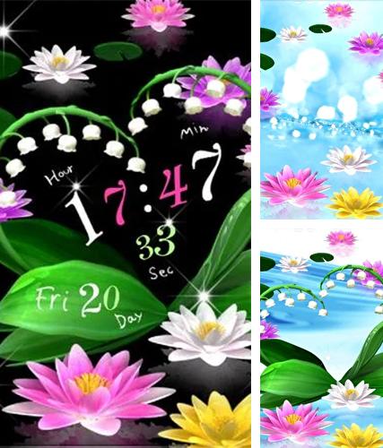 Kostenloses Android-Live Wallpaper Wasserlilie. Vollversion der Android-apk-App Water lily für Tablets und Telefone.