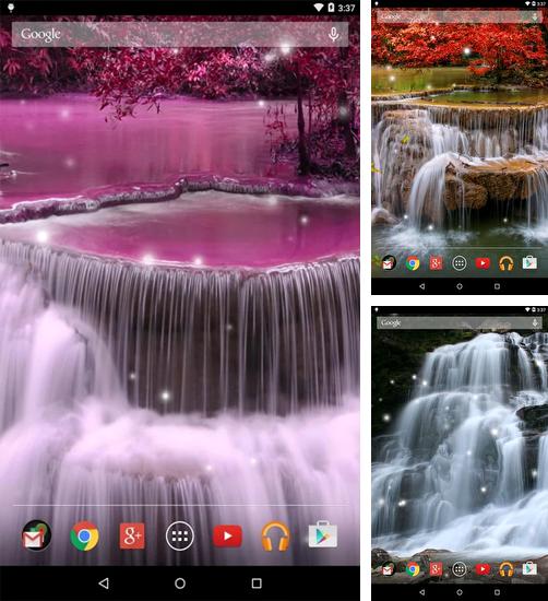 Дополнительно к живым обоям на Андроид телефоны и планшеты Новый год 2016, вы можете также бесплатно скачать заставку Waterfall.