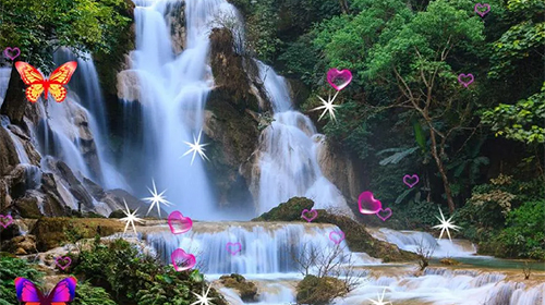 Скриншот Waterfall 3D by Thanh_Lan. Скачать живые обои на Андроид планшеты и телефоны.