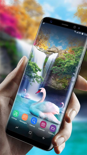 Screenshots von Waterfall and swan für Android-Tablet, Smartphone.