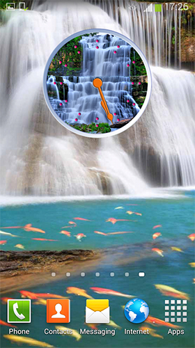 Waterfall: Clock - безкоштовно скачати живі шпалери на Андроїд телефон або планшет.