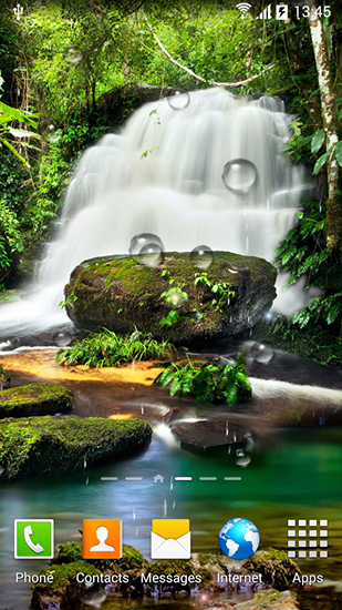 Écrans de Waterfalls pour tablette et téléphone Android.