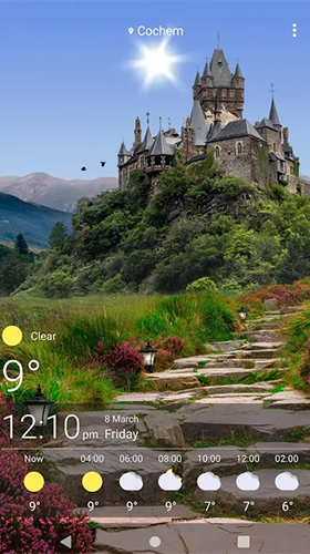 Écrans de Weather by SkySky pour tablette et téléphone Android.