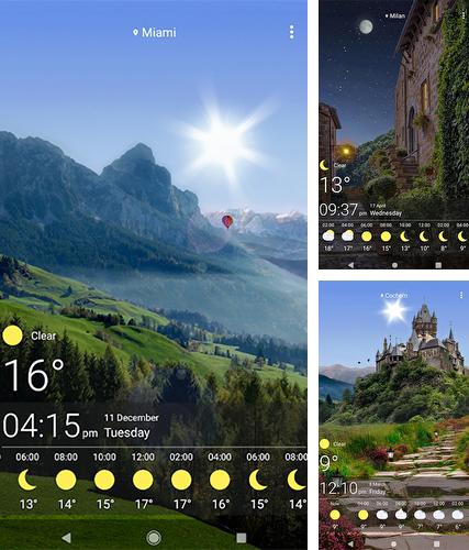 Kostenloses Android-Live Wallpaper Wetter. Vollversion der Android-apk-App Weather by SkySky für Tablets und Telefone.