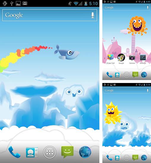 Kostenloses Android-Live Wallpaper Walreise. Vollversion der Android-apk-App Whale trail für Tablets und Telefone.