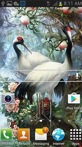 Papeis de parede animados Pássaros brancos para Android. Papeis de parede animados White birds para download gratuito.